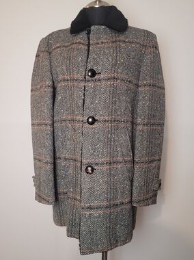 Vintage Tweed Pendleton Jacket w Fur Collar
